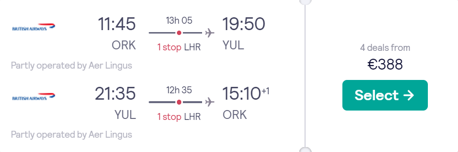 cheap flights to Canada