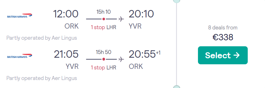 cheap flights to Canada