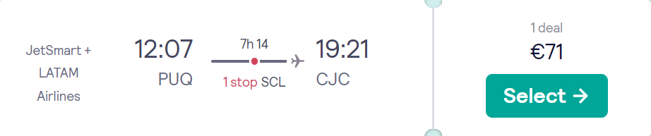 cheap flights to Chile