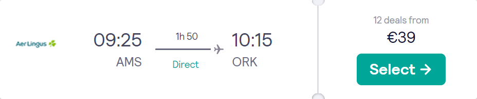cheap flights to Ireland