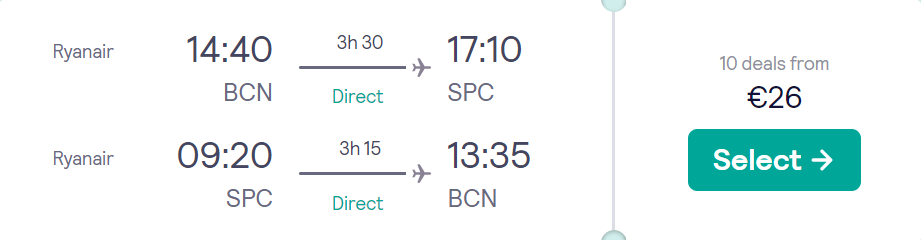 cheap flights to Spain