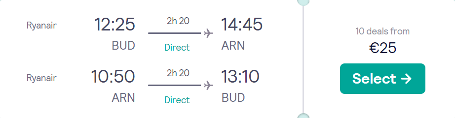 cheap flights to Sweden