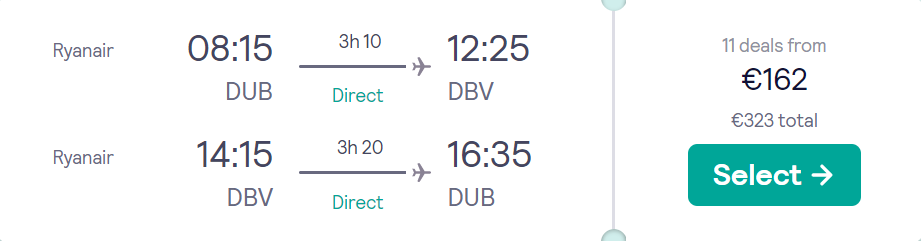 cheap flights to Croatia