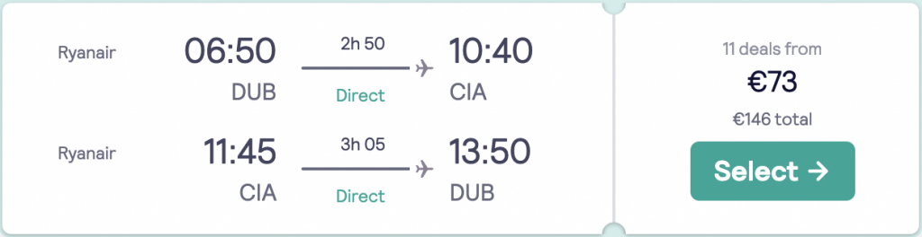 cheap flights to Rome