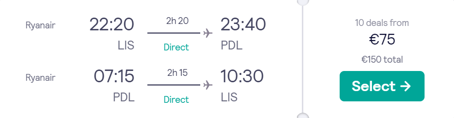 cheap flights to Portugal