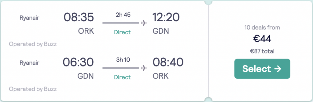 cheap flights to Gdansk