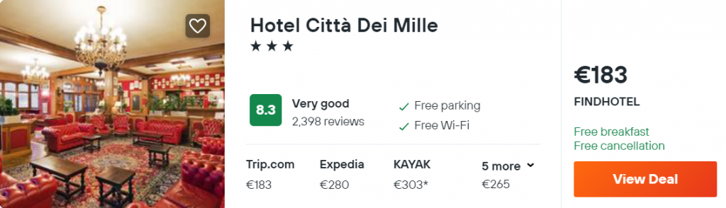 Hotel Città Dei Mille