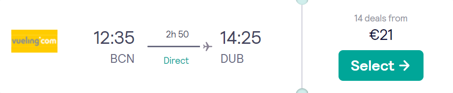 cheap flights to Ireland