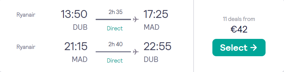 cheap flights to Spain
