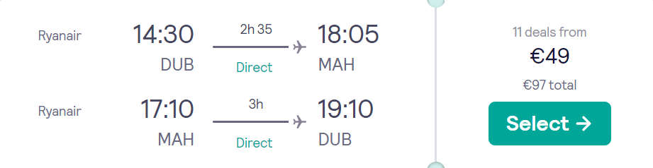 cheap flights to Spain