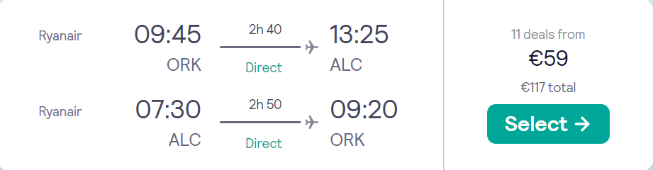 cheap flights to Spain