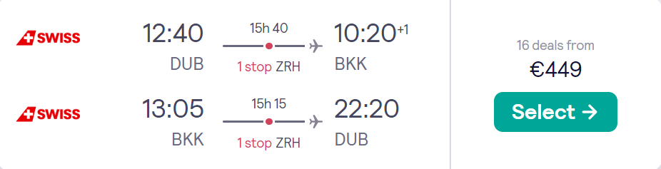 cheap flights to Thailand