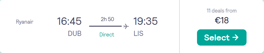 cheap flights to Portugal