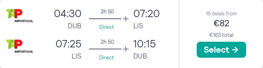 cheap flights to Portugal
