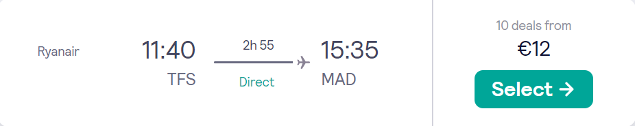 cheap flights to Spain