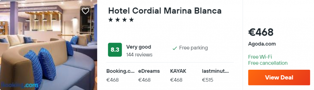 Hotel Cordial Marina Blanca