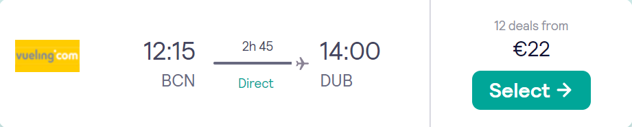 cheap flights to Ireland