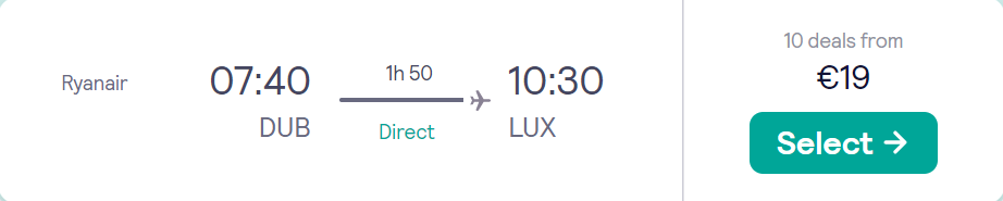 cheap flights to Luxembourg