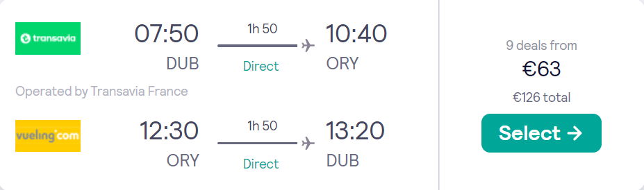 cheap flights to France