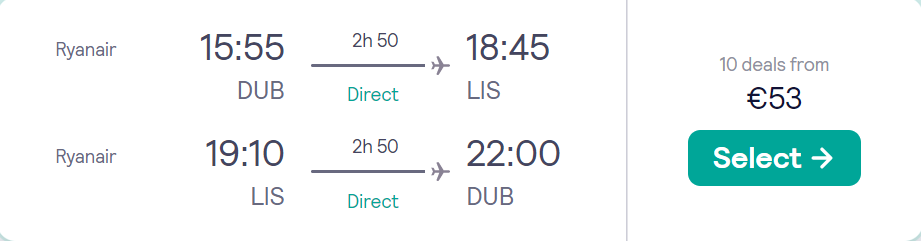 cheap flights to Portugal