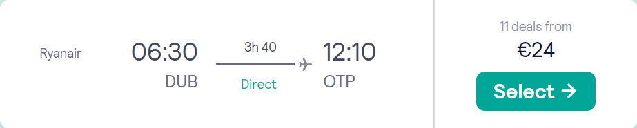 cheap flights to Romania