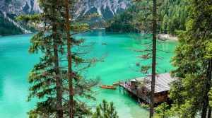 Italy Dolomites Lake Braies