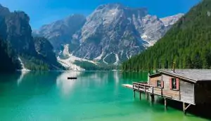 Italy Dolomites Lake Braies