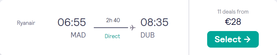 cheap flights to Ireland