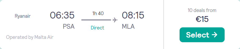 cheap flights to Malta