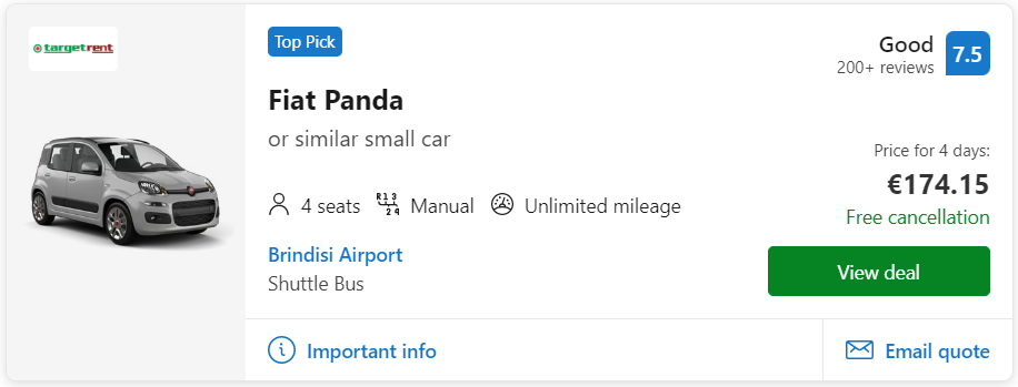 cheap car