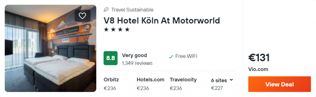 V8 Hotel Köln At Motorworld