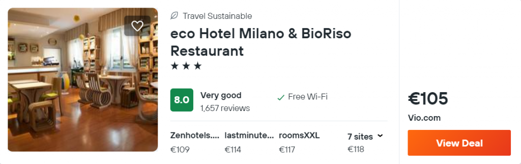 eco Hotel Milano & BioRiso Restaurant