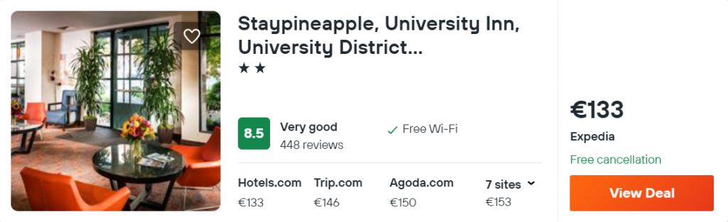 Staypineapple, University Inn, University District Seattle