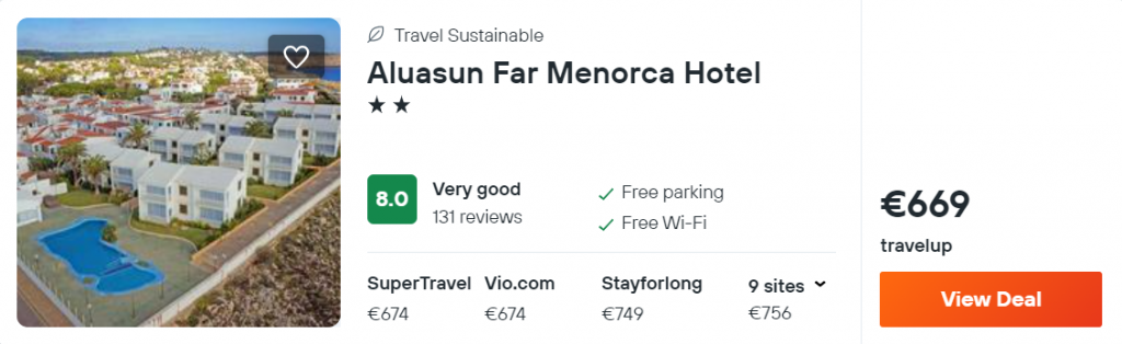 Aluasun Far Menorca Hotel