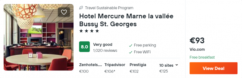 Hotel Mercure Marne la vallée Bussy St. Georges