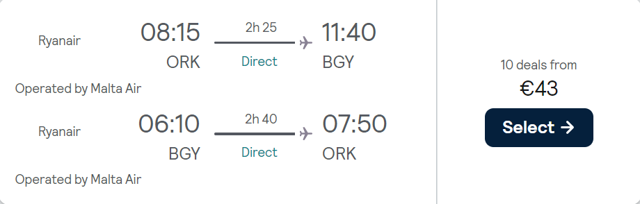 cheap flights to Italy