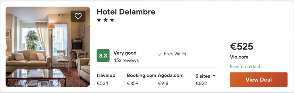 cheap hotel in Paris