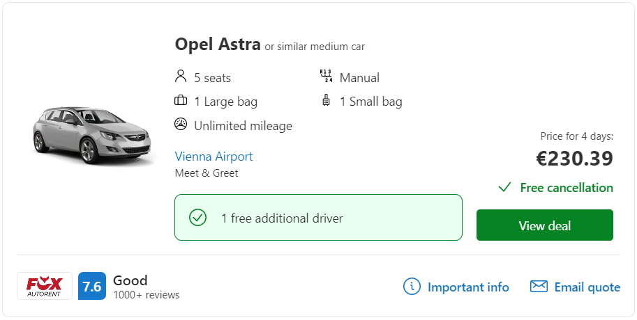 cheap car
