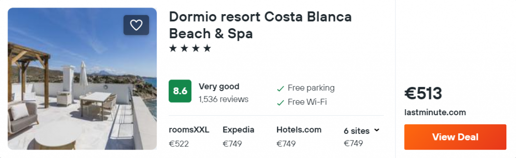 Dormio resort Costa Blanca Beach & Spa