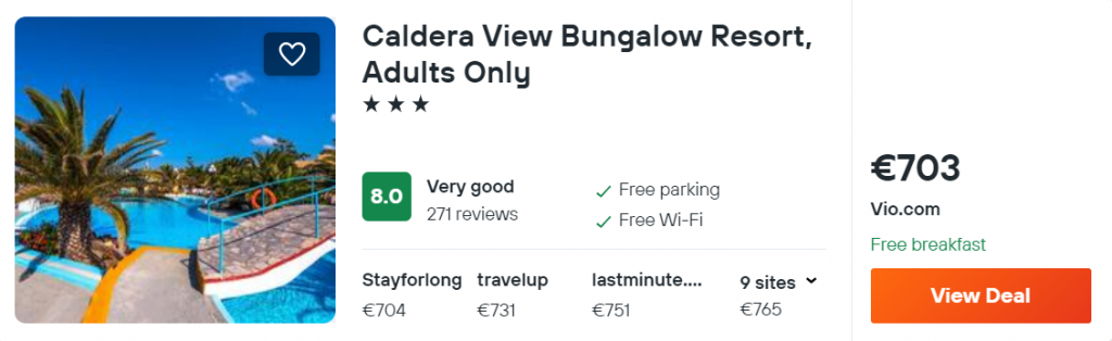 Caldera View Bungalow Resort, Adults Only