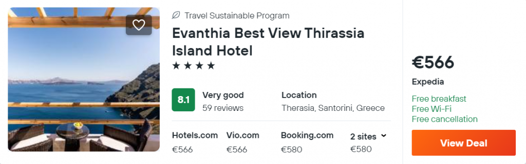 Evanthia Best View Thirassia Island Hotel