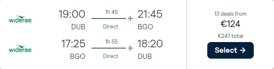 cheap flights to Norway