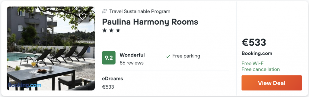 cheap hotel in Croatia