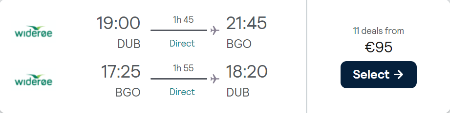 cheap flights to Norway
