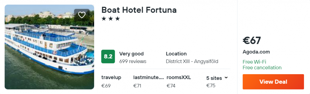 Boat Hotel Fortuna