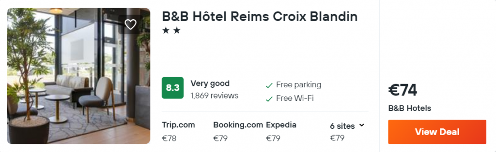 B&B Hôtel Reims Croix Blandin