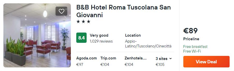 B&B Hotel Roma Tuscolana San Giovanni