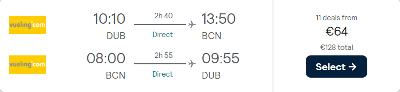 cheap flights to Spain