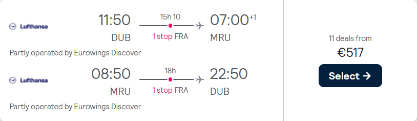 cheap flights to Mauritius