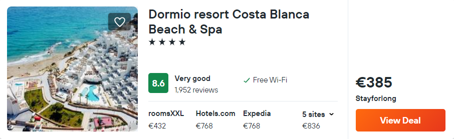 Dormio resort Costa Blanca Beach & Spa